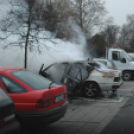 Kigyulladt egy személygépkocsi Celldömölkön